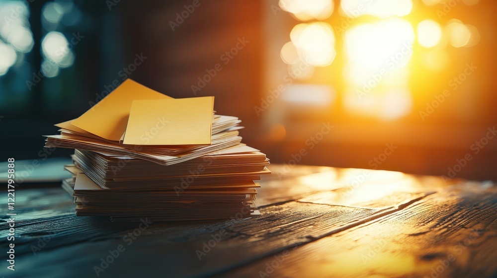 Poster interactive flashcards glowing with engaging learning prompts