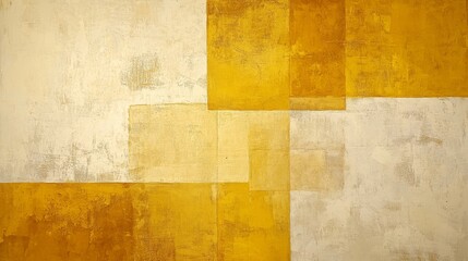 Abstract Gold and Beige Textured Canvas Artwork
