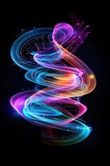 Light Trails Representing Creative Brainstorming and Inspiration