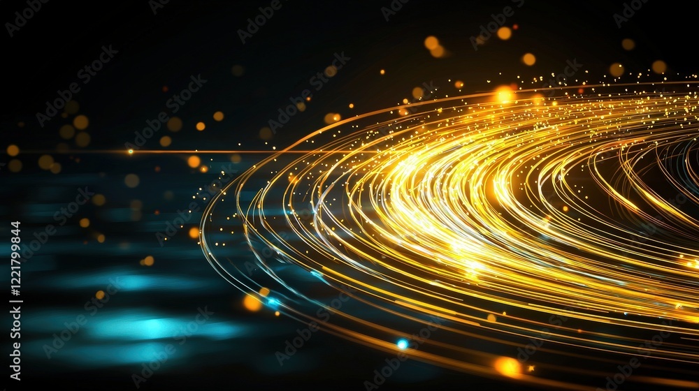 Poster light trails representing high-speed internet and connectivity