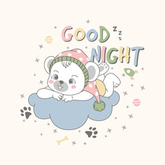 Adorable bear character with a 