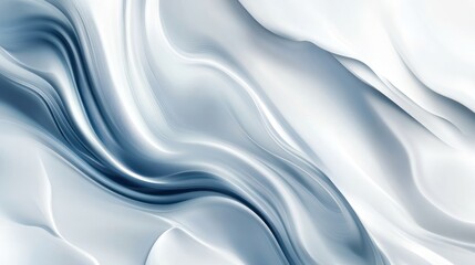 Obraz premium White, light blue waves flow. Abstract background for use as a wallpaper or website graphic