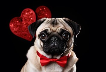 Valentine’s Day Celebration Background with Love-Themed Elements