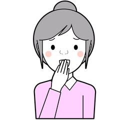 困った顔で笑う女性