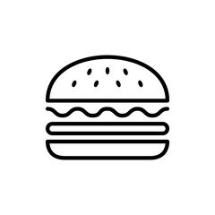 Burger icon vector. burger sign and symbol. hamburger