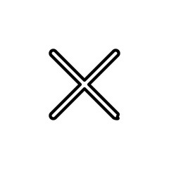 Obraz premium Close icon vector. Delete sign and symbol. cross sign