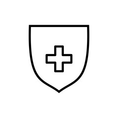 Health insurance icon vector. Insurance health document sign and symbol