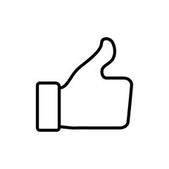 Obraz premium Like icon vector. Thumbs up sign and symbol. Hand like