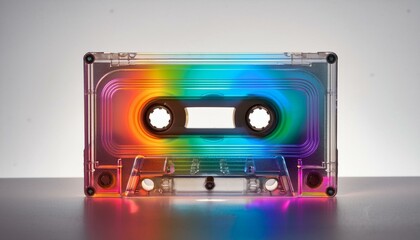Rainbow Neon Design Cassette Tape | レインボーネオンデザインのカセットテープ
