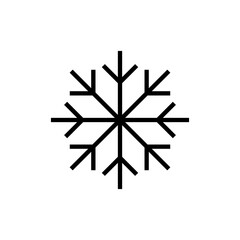 Snow icon vector. snowflake sign and symbol