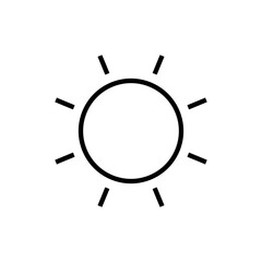 Sun icon vector. Brightness sign and symbol