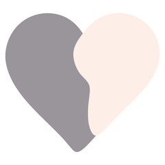 Abstract heart illustration minimalist shapes vector