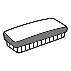 hand brush box image, simple vector