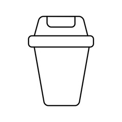 wastebasket silhouette icon design template