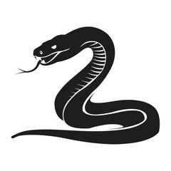 Cobra roaring silhouette illustration vector snake vector