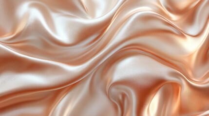 Fototapeta premium Draped Peach Colored Silk Fabric Texture