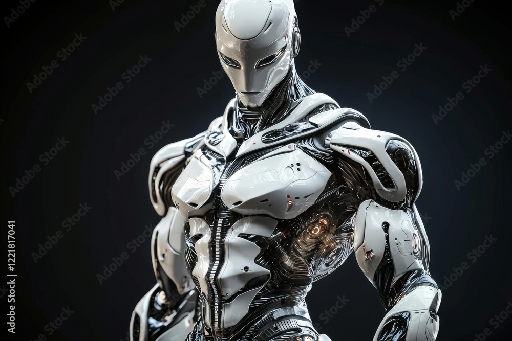 Aufkleber the robot's innovative design highlights the potential of future robotics.