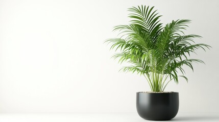 Modern Areca Palm in Black Planter