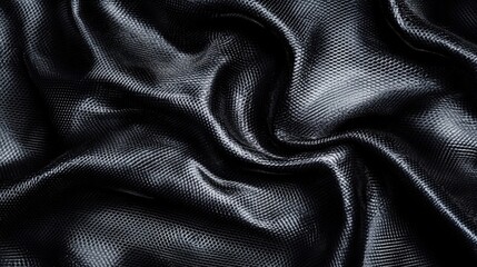 Obraz premium Black Textured Fabric Surface with Elegant Satin Finish