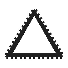 Obraz premium Blank post stamp shape triangle illustration graphic vector