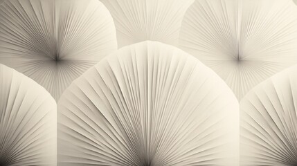 Abstract Beige Fan Shaped Paper Art Design