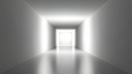 Bright hallway, perspective, light, future, hope, design, background, architecture