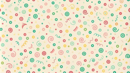 Delightful Pastel Shapes and Swirls Background for Festive Designs