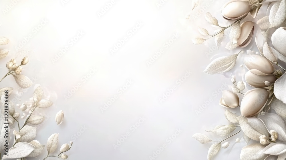 Aufkleber elegant white orchid flowers in a soft background with ample copy space for text or design elements 