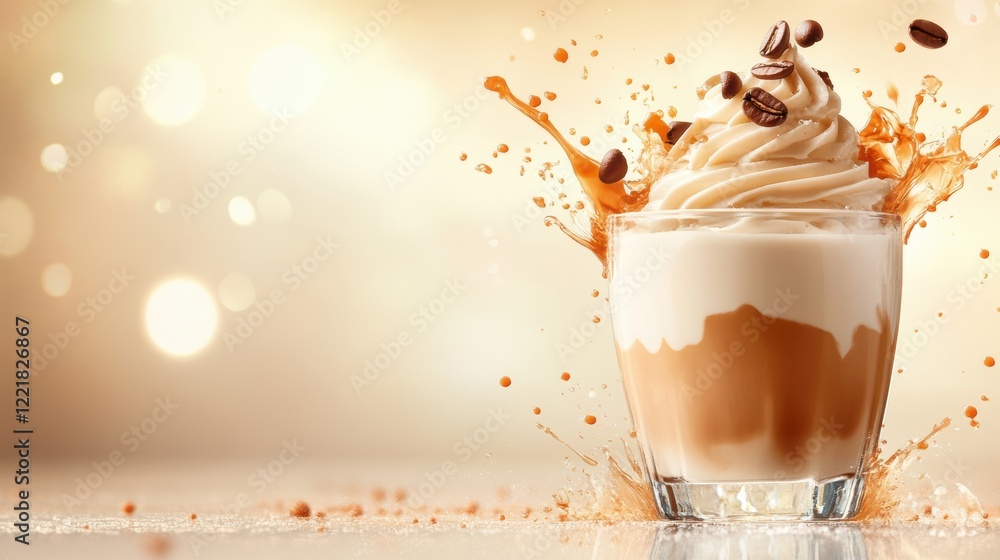 Aufkleber rich chocolate drink in elegant glass with smooth texture and glossy finish inviting indulgence and 