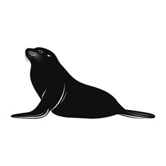 Obraz premium Seals illustration silhouette animal vector