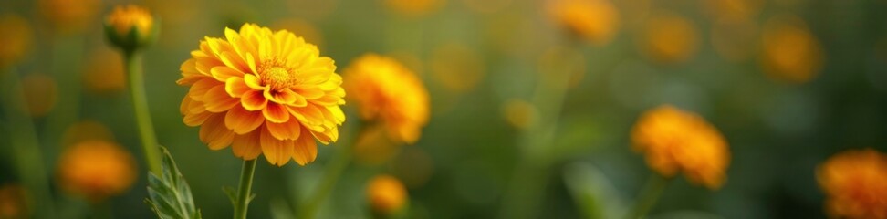 Yellow orange ranunculus with delicate details, textured, botanical, floral