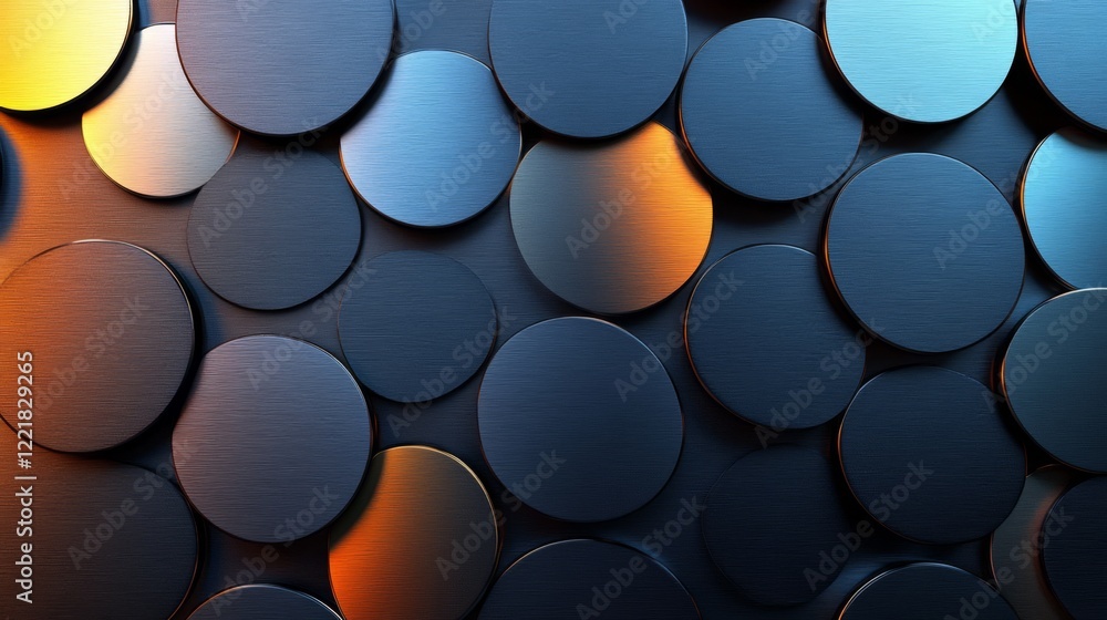 Poster abstract background of overlapping dark circles