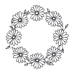 Obraz premium Chamomiles art illustration flower vector
