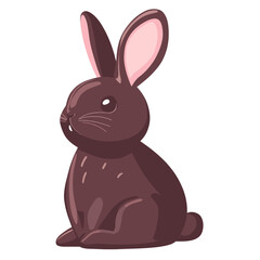Obraz premium Chocolate bunny illustration animal rabbit vector