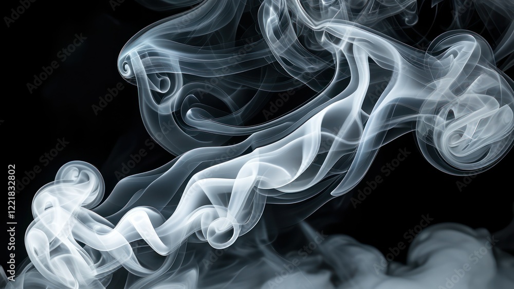 Poster abstract smoke patterns create an ethereal and tranquil atmosphere, perfect for artistic and design 
