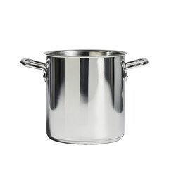 Stainless steel cooking pot with handles, ideal for boiling and simmering. This durable kitchen essential is perfect for various cooking tasks