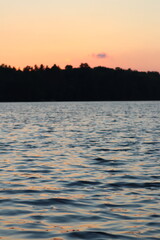 Sunsetting on a lake in northern Minnesota