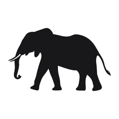Fototapeta premium Elephant silhouette illustration wildlife animal vector