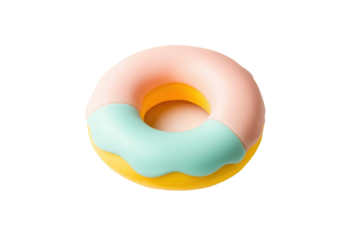 Classic Glazed Donut with Pastel Color Scheme and Design