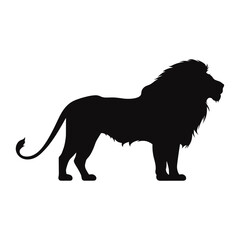 Obraz premium Lion silhouette illustration wildlife vector