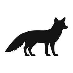 Fox silhouette illustration wildlife animal vector