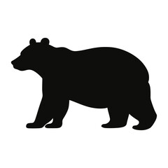 Fototapeta premium Bear silhouette illustration wildlife animal vector