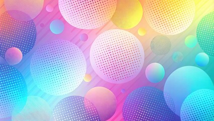 Abstract Pastel Circles and Diagonal Lines Background Design