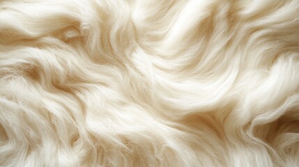 Soft Creamy White Wool Fiber Texture