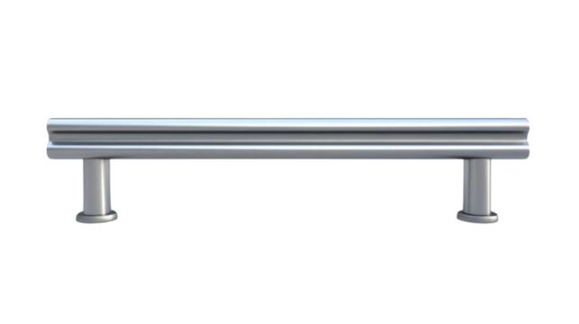 Guard red  rails. Highway roadside barrier on transparent background