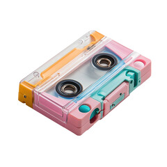 Fototapeta premium Vibrant Retro Cassette Tape in Bold Colors