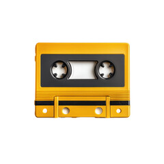 Obraz premium Elegant Black and Gold Cassette Tape on a Dark Background