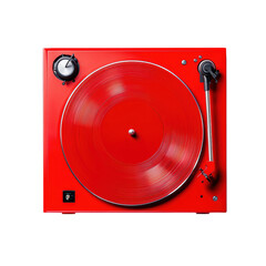 Fototapeta premium Sleek Modern Retro Record Player Isolated on Pure Background