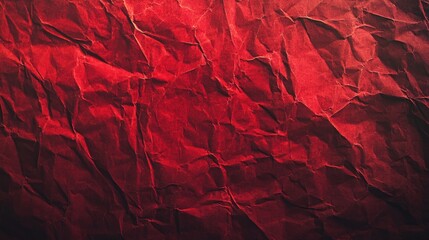 Obraz premium Crumpled Red Paper Texture for Background or Design Use