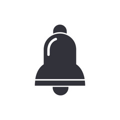 Bell notification solid icons, minimalist vector illustration ,simple transparent graphic element .Isolated on white background